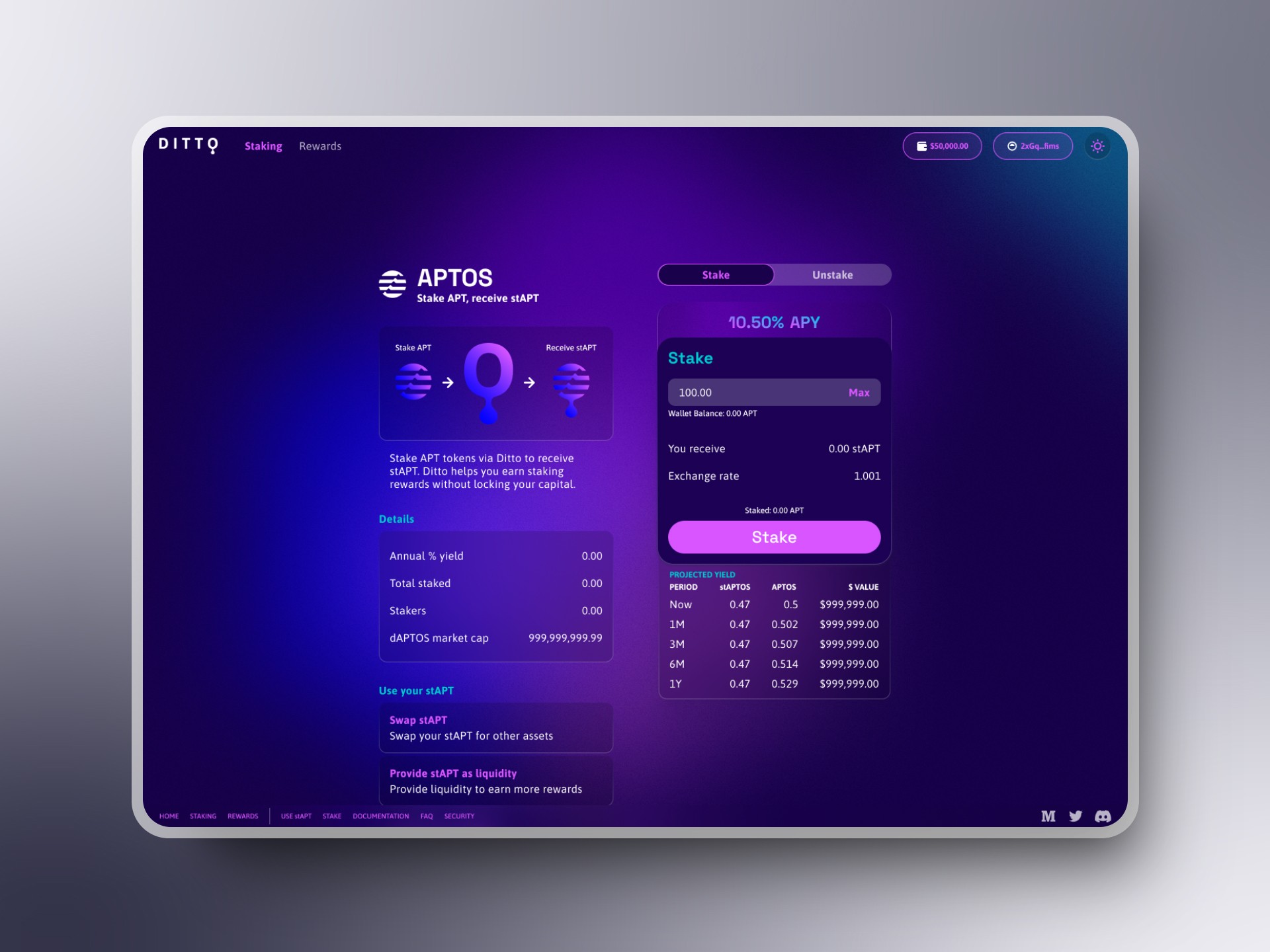 Trading interface, dark mode