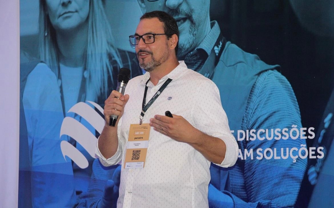 Person reviewing data on tablet