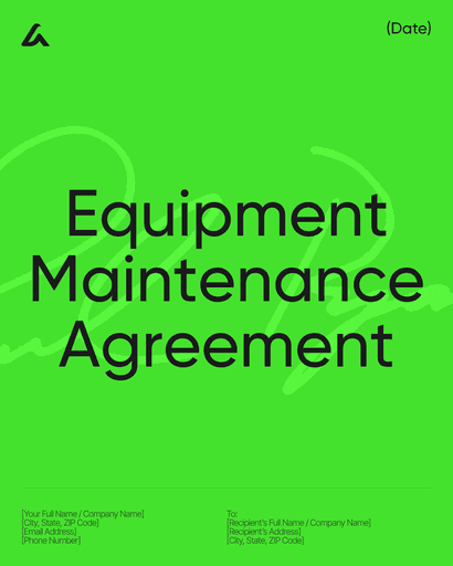 Equipment Maintenance Agreement
