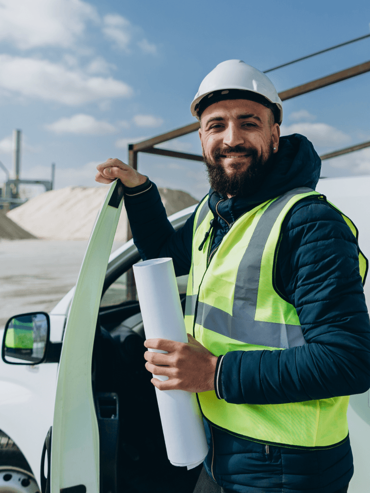 lady checking her phone and smiling