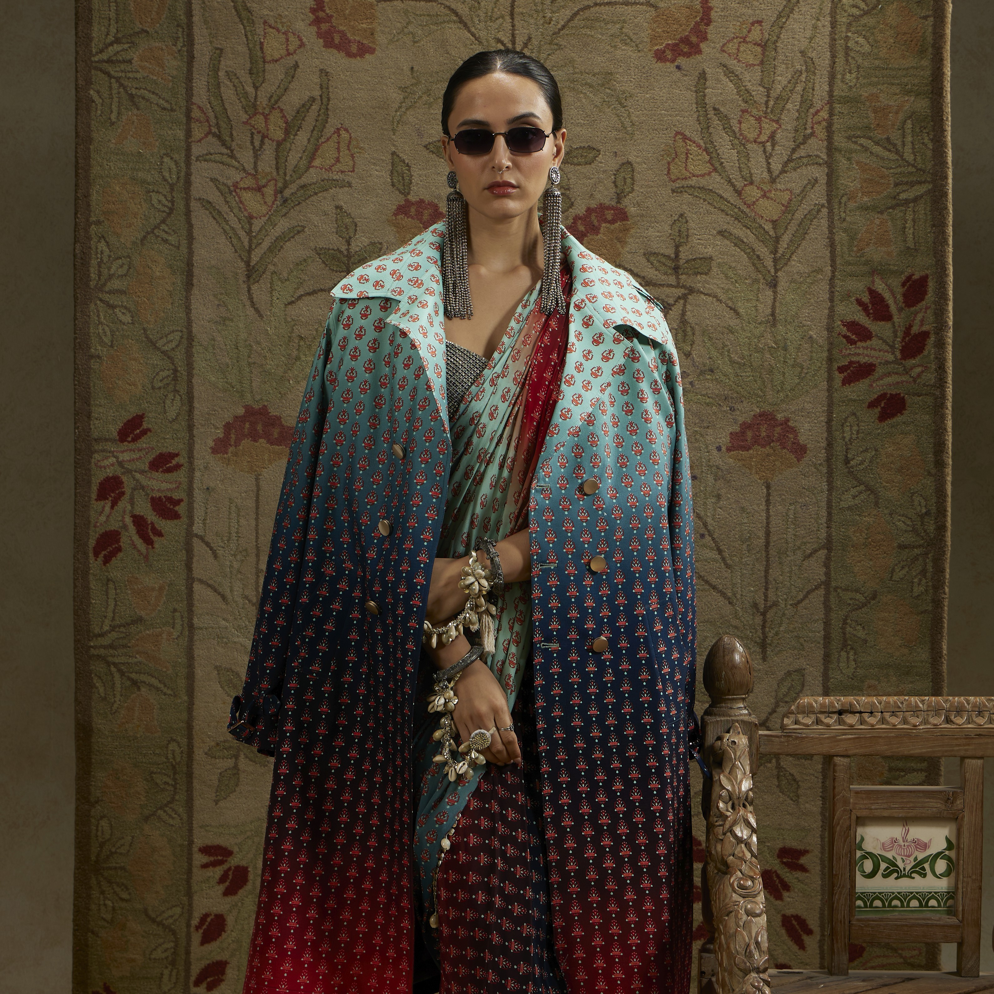 Friends laughing and posing inside a car