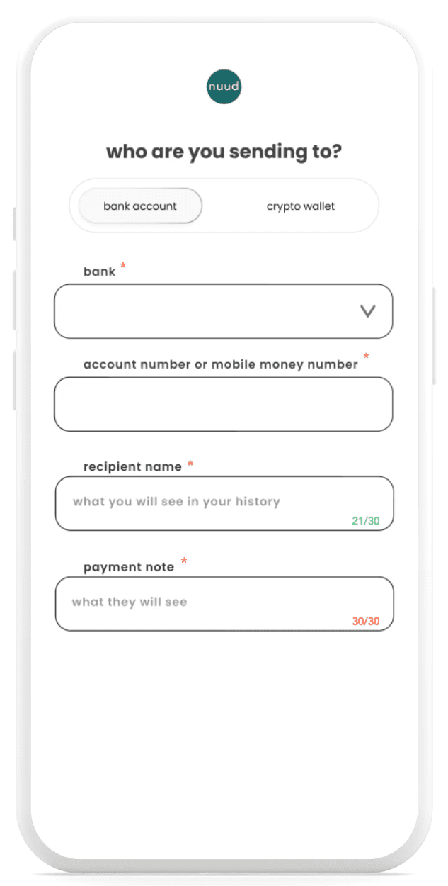 nuud money app home page