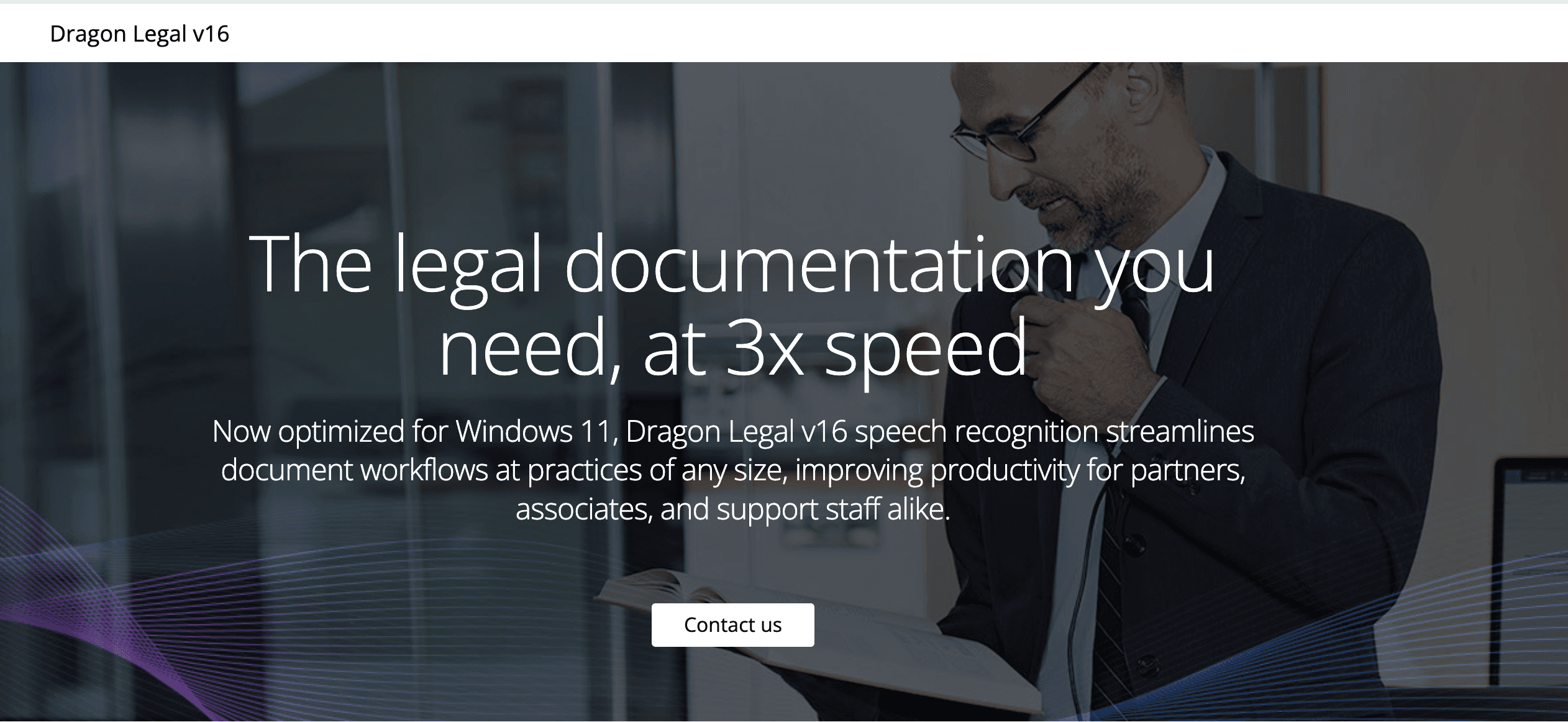 Dragon Naturally Speaking Legal Individual homepage screenshot