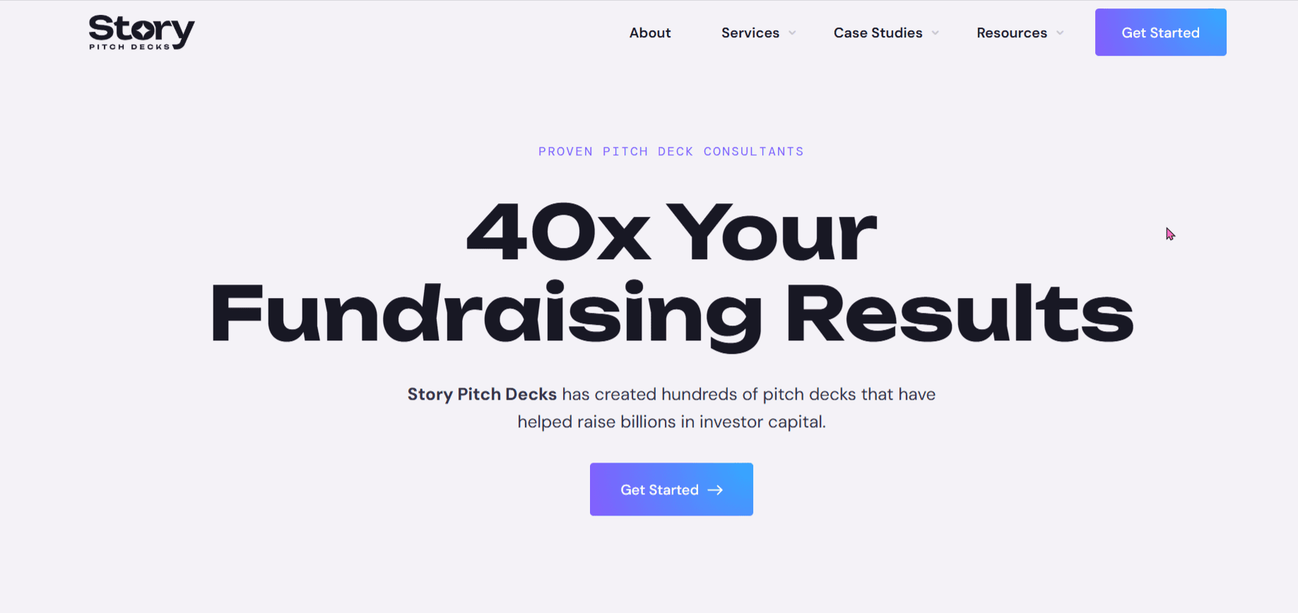 Story pitch decks website