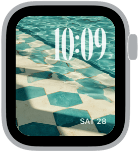 poolside geometry Apple Watch face preview 3 featuring summer.