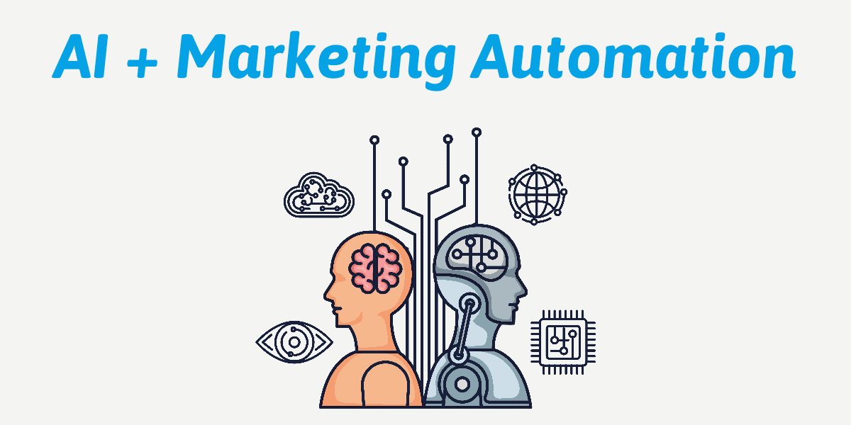 Image of a robot and a human showing their backs to each other with diagrams of the analogically and digital world expanding from this moment.