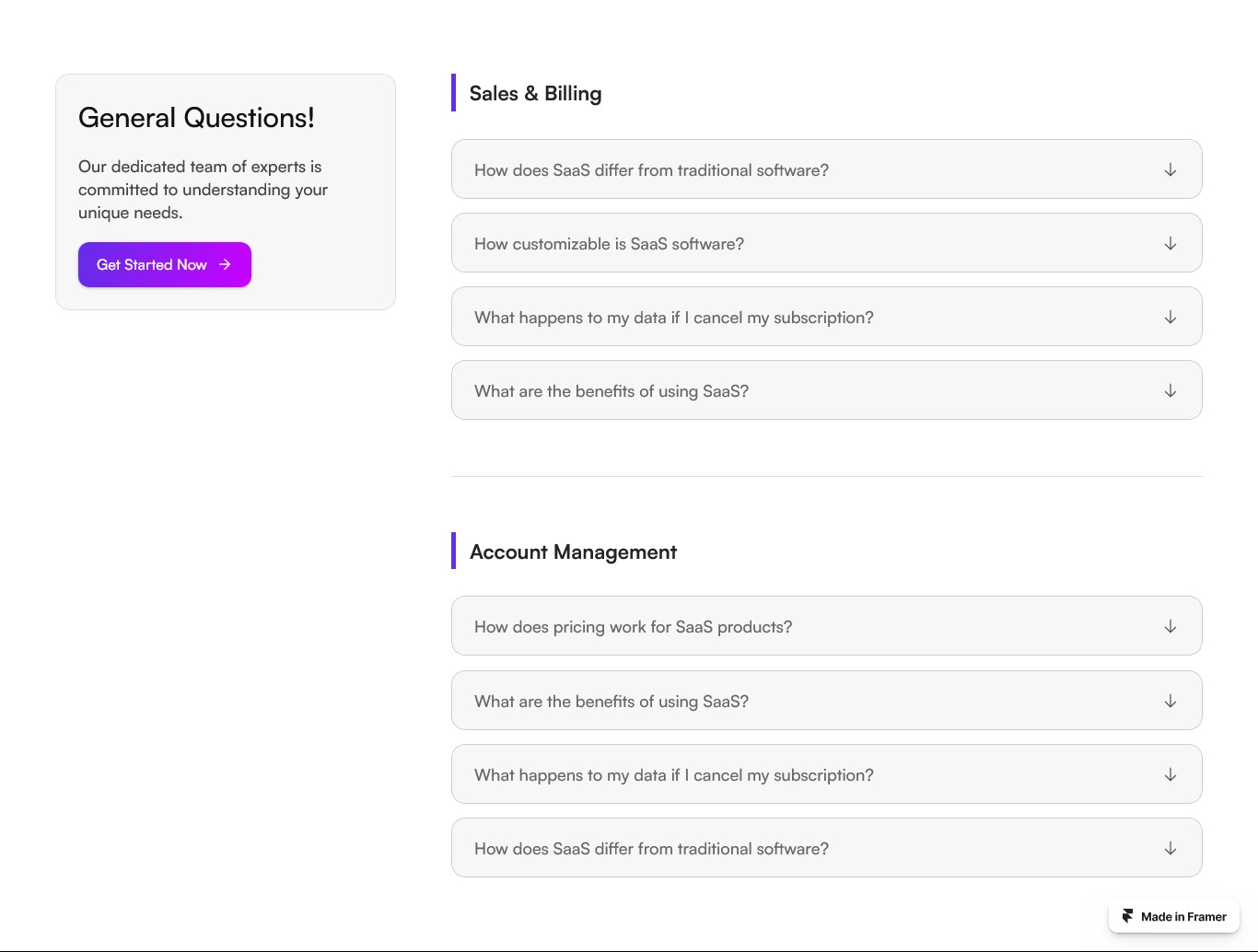 Framer FAQ Section v26