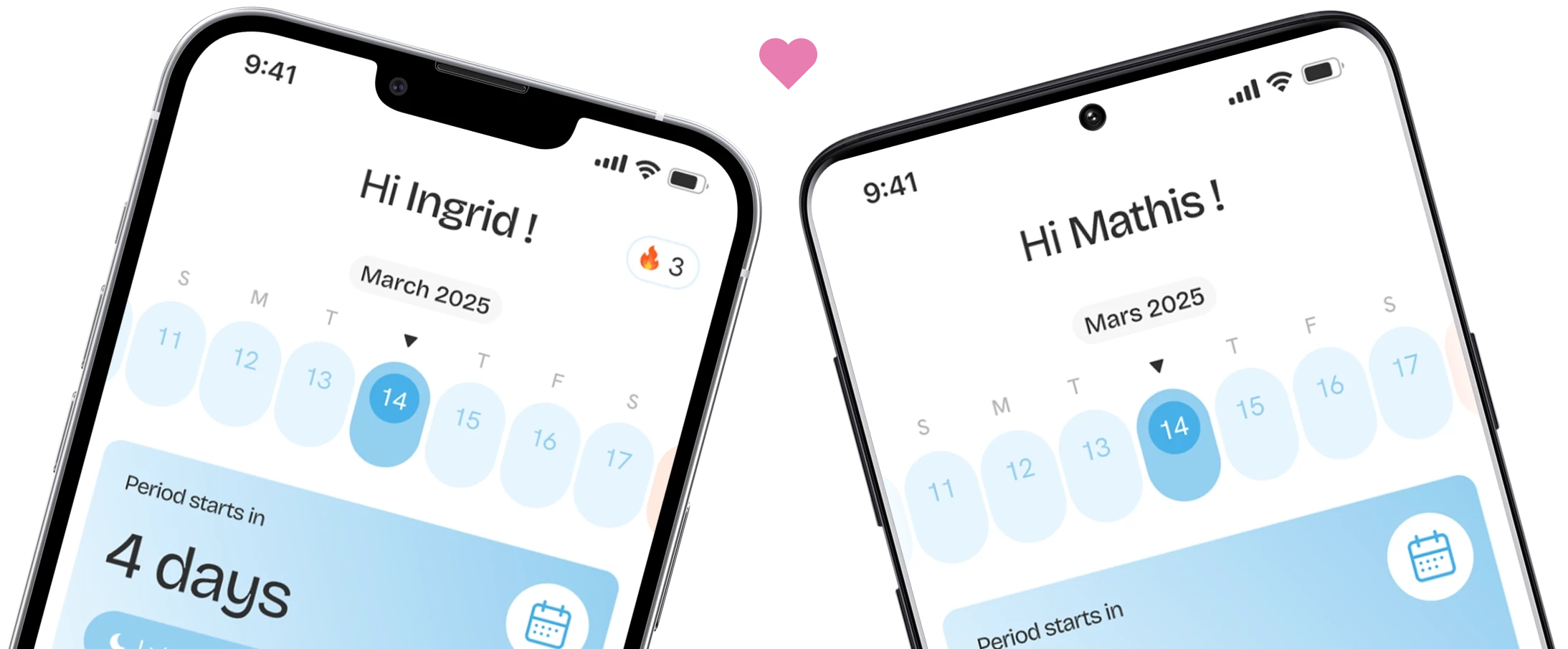 Wenly, Shared period tracker for couples