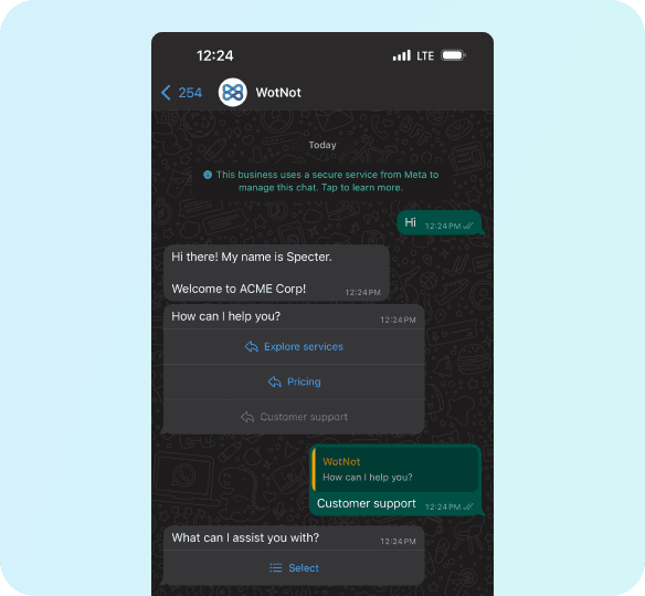 whatsapp chatbot hero