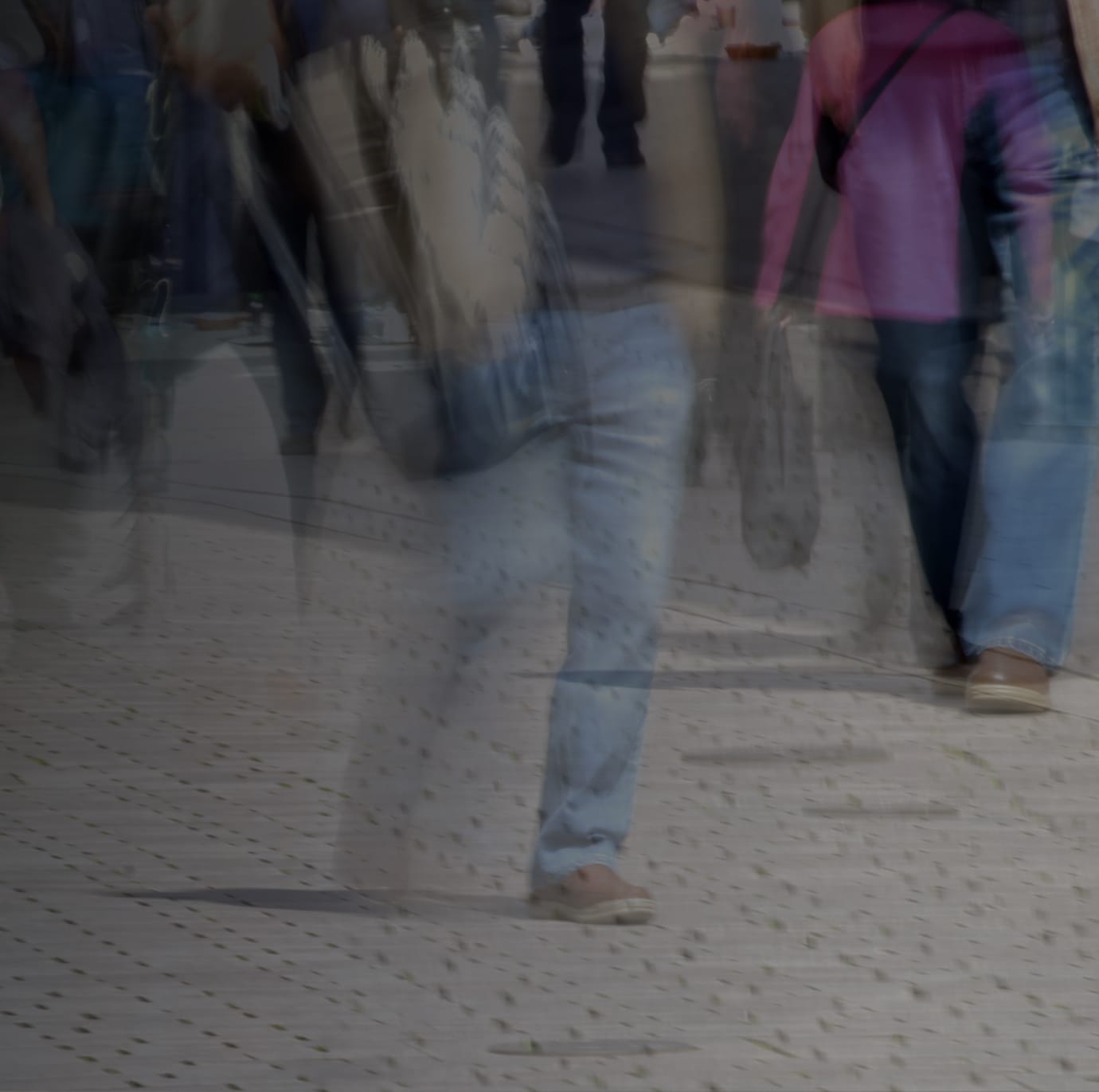 A busy and blurry street with a caption saying identify ai-driven market shifts and competitor moves before it's too late