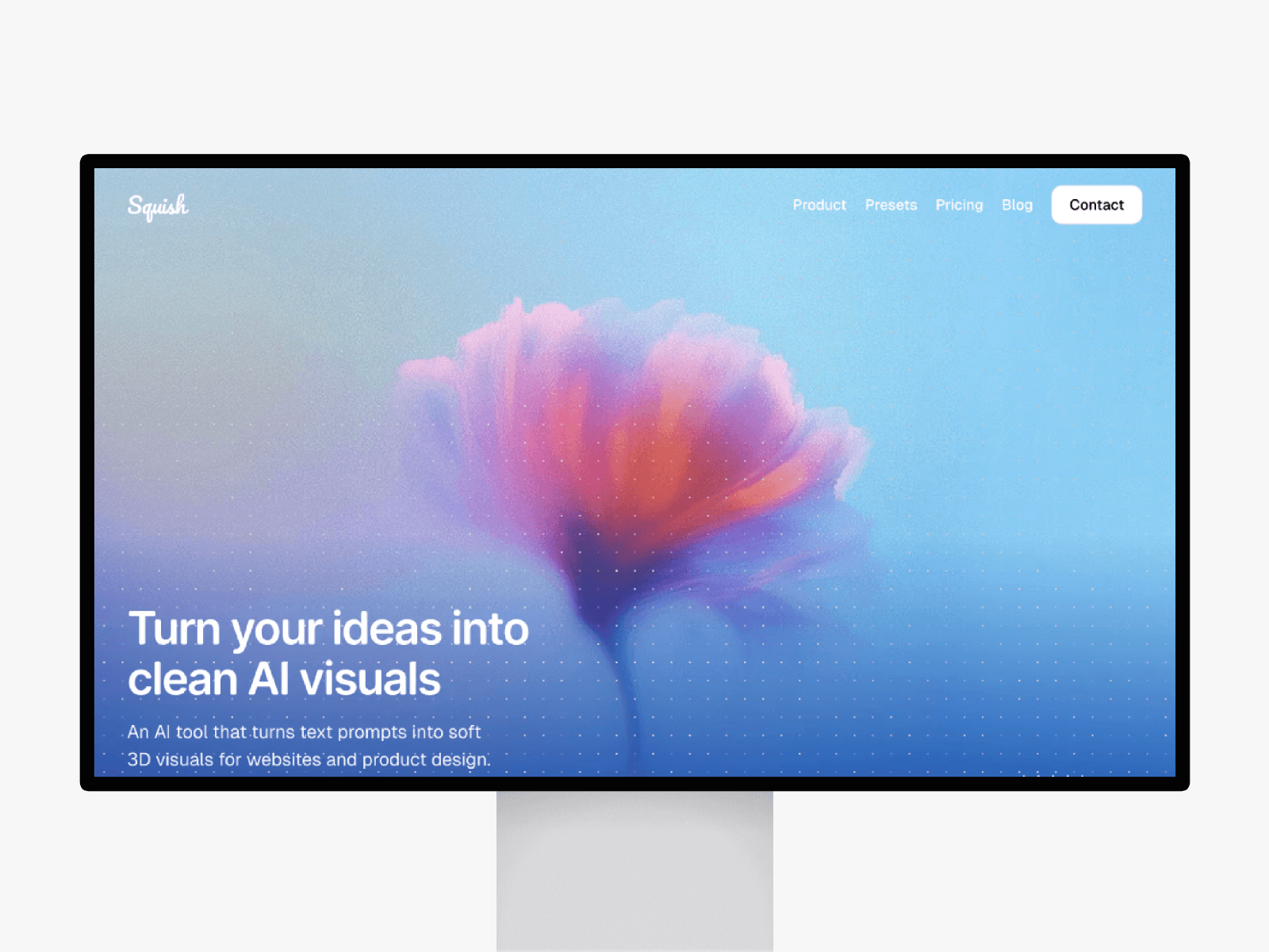 A modern AI SaaS startup template with playful 3D visuals, perfect for launching tools.