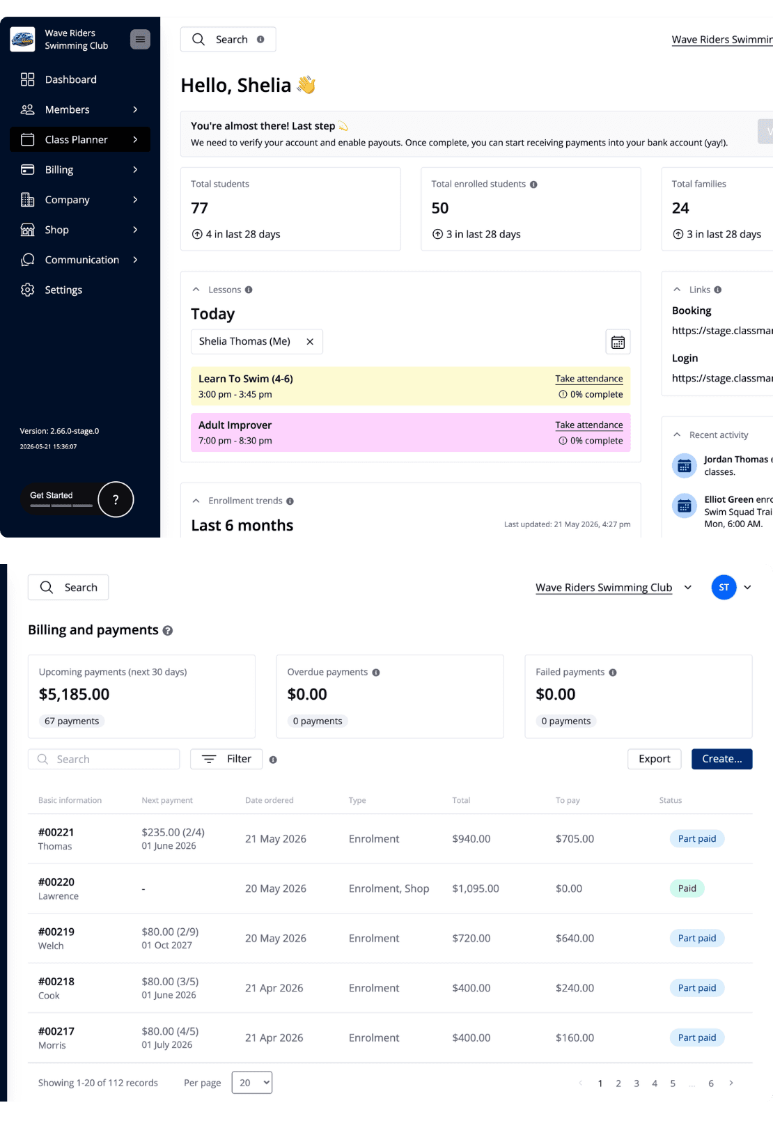 Transaction screen on mobile, highlighting fees and payments 