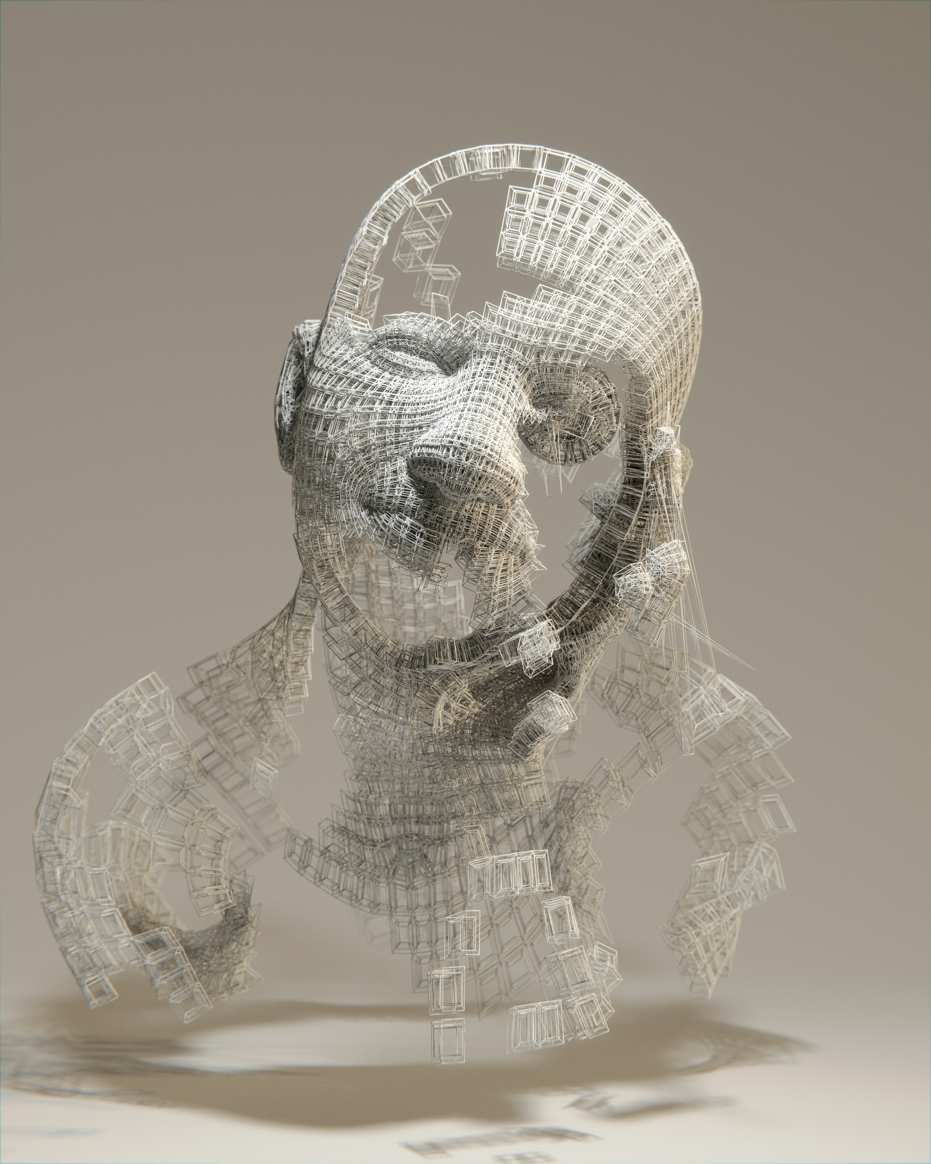 a computer generated image of a bear holding a cell phone
