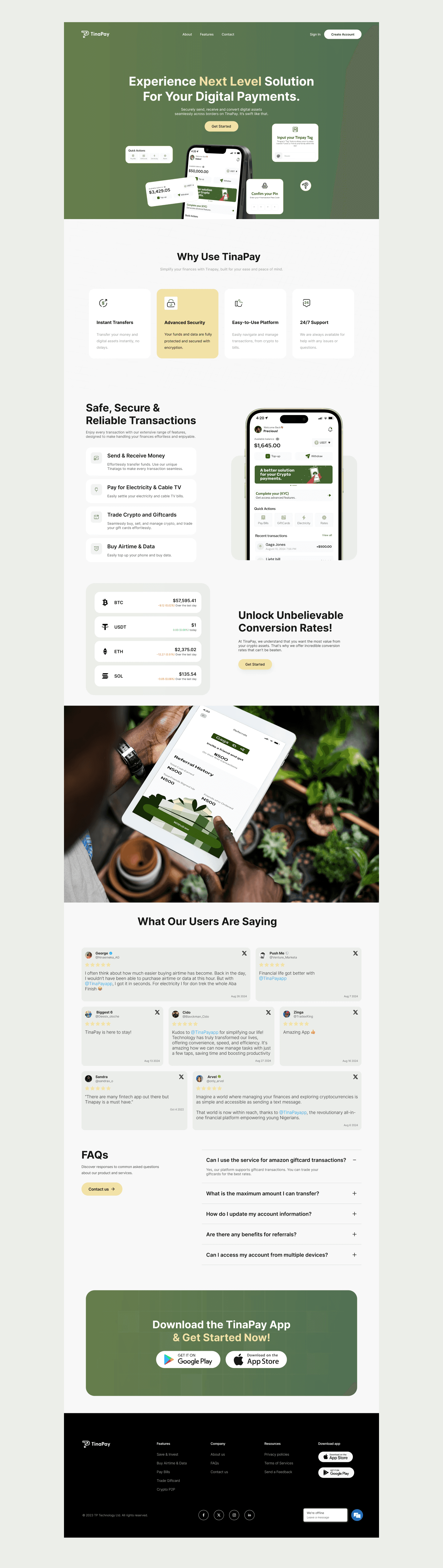 tinapay website mockup