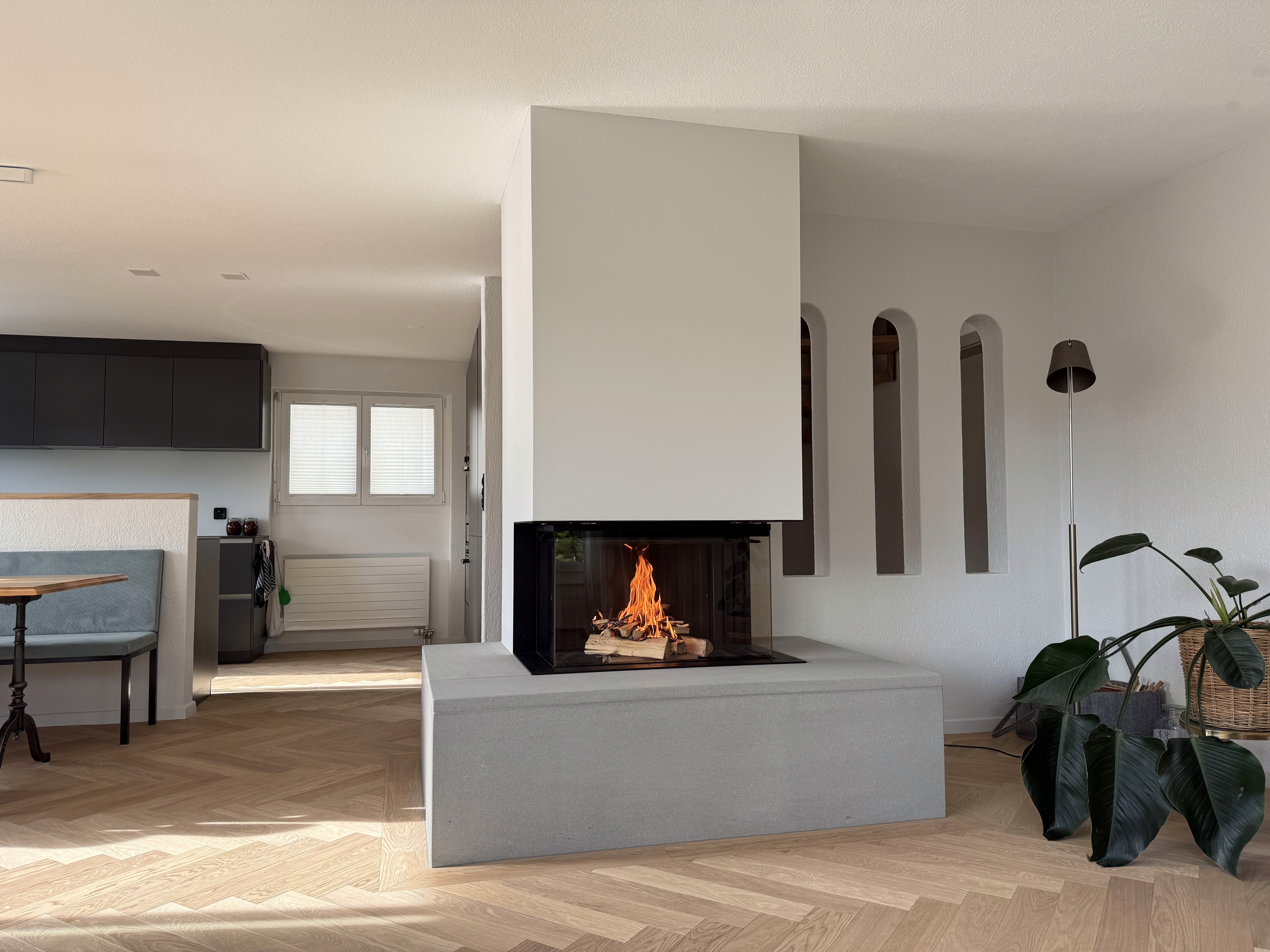 Cheminée mit St. Margrether Sandstein