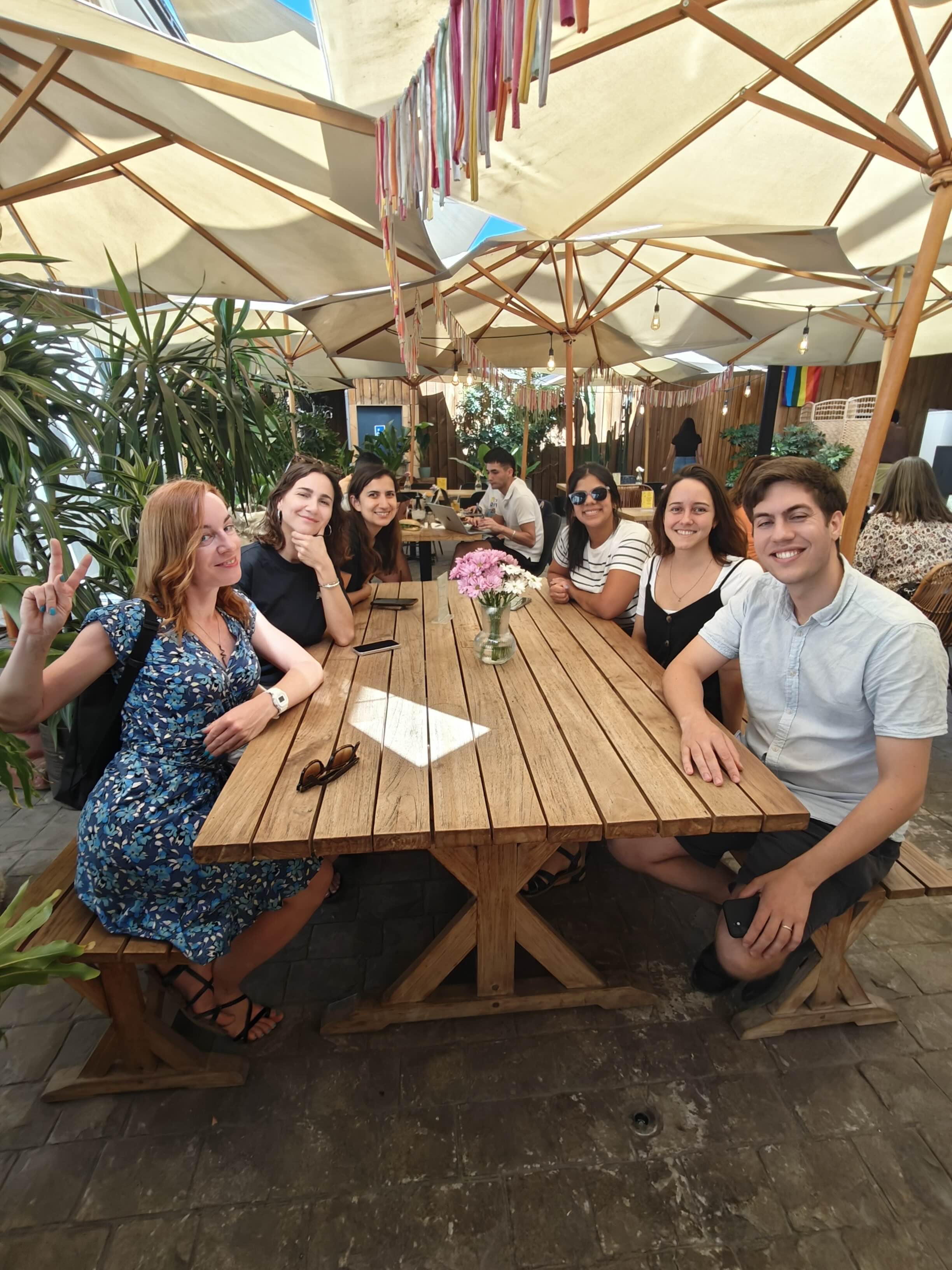 Team at the lunch break