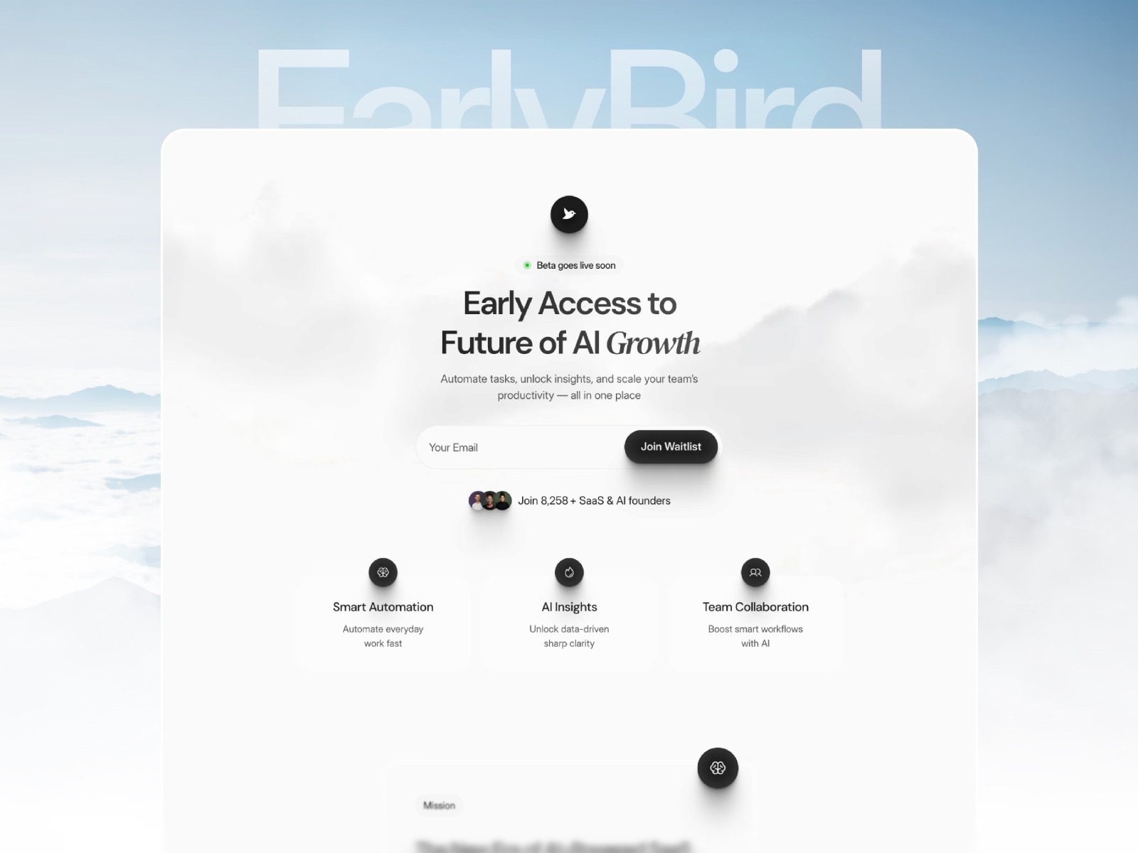 EarlyBird template preview