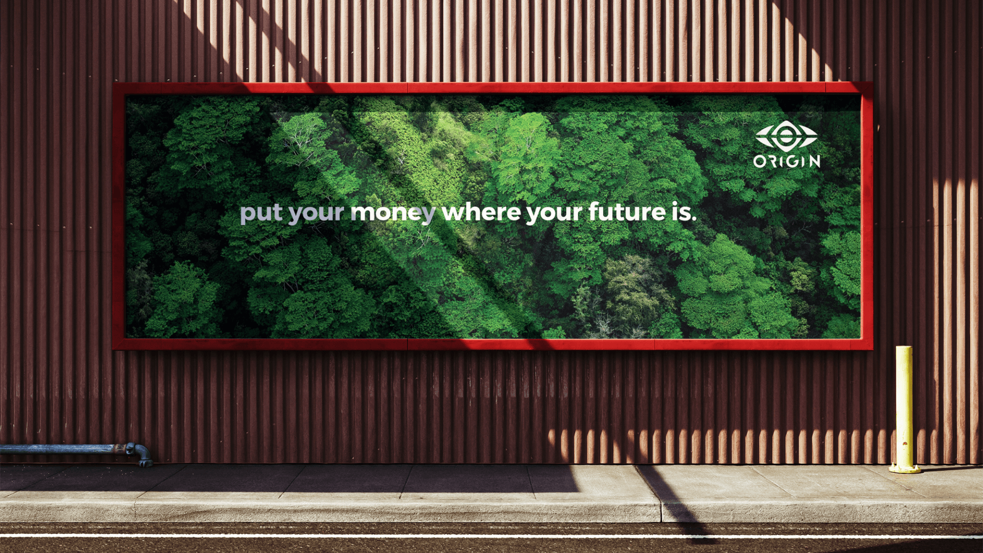 Scenic forest concept image – Branding concept for Irish eco-energy provider.