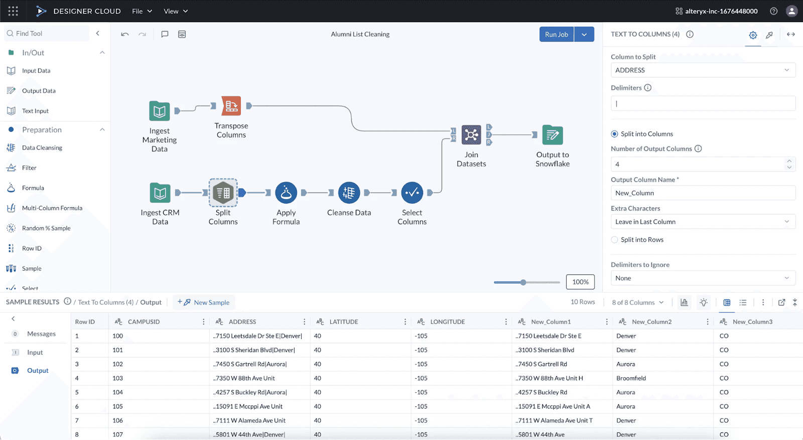 Automated data processing workflow on Alteryx