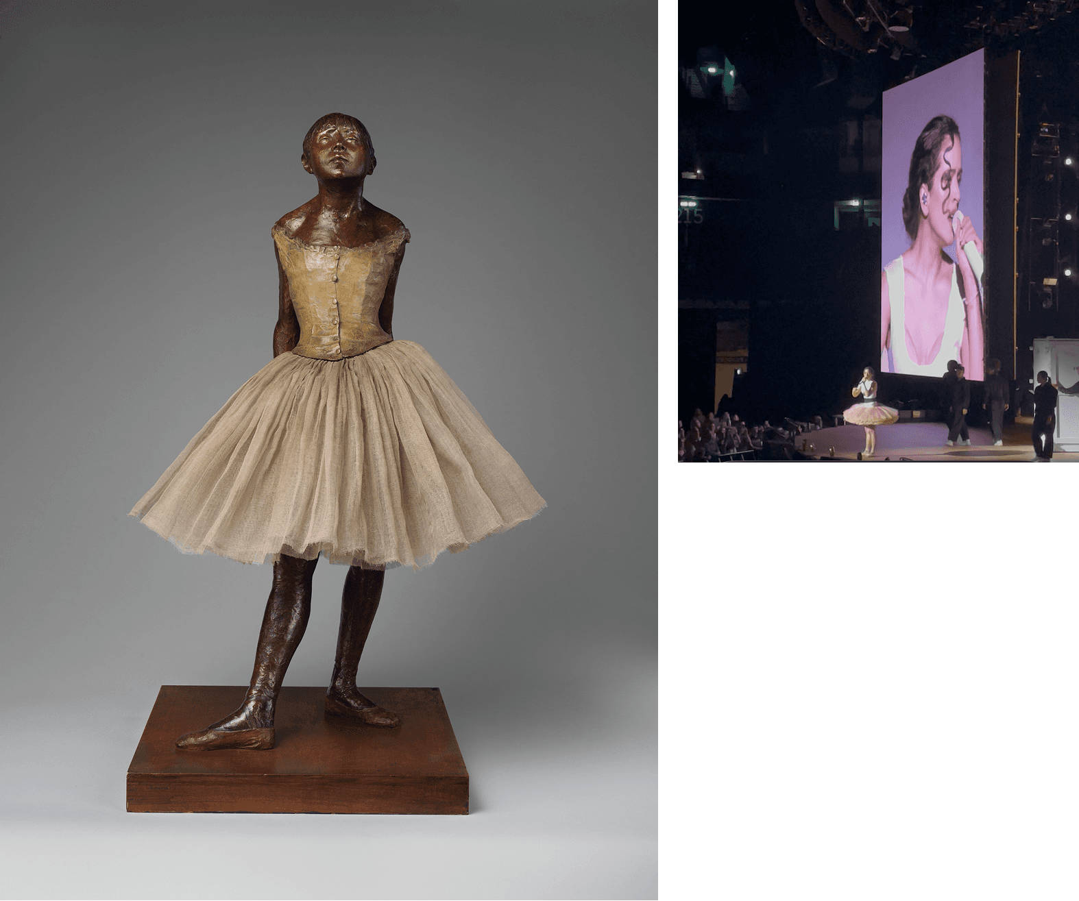 The Little Fourteen-Year-Old Dancer (French: La Petite Danseuse de Quatorze Ans) is a sculpture begun c. 1880 by Edgar Degas in a context of Rosalia's Lux Tour