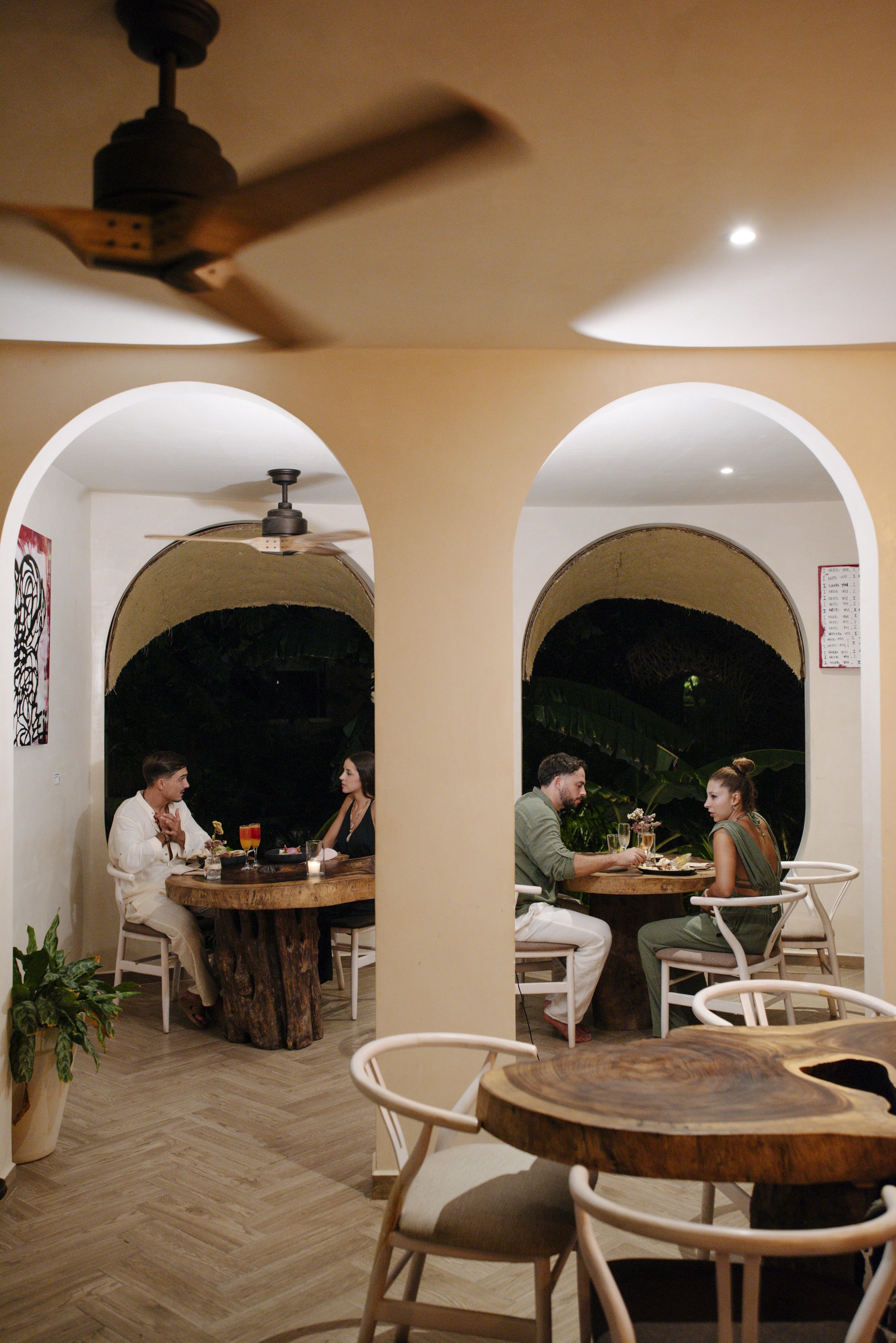 Motmot restaurant during dinner service