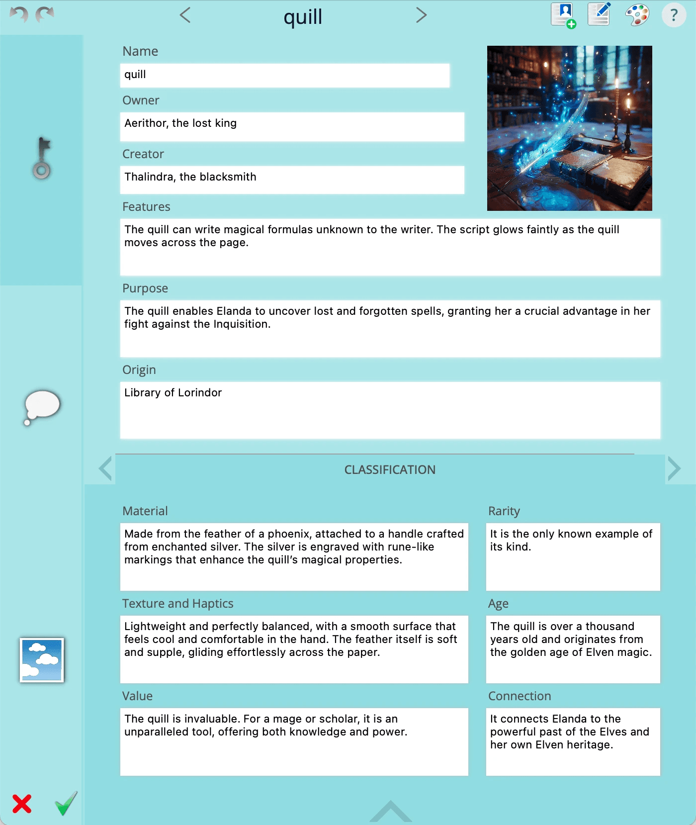 Item Sheet