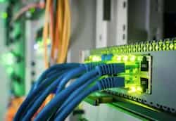 Network cabling for a business networking job.