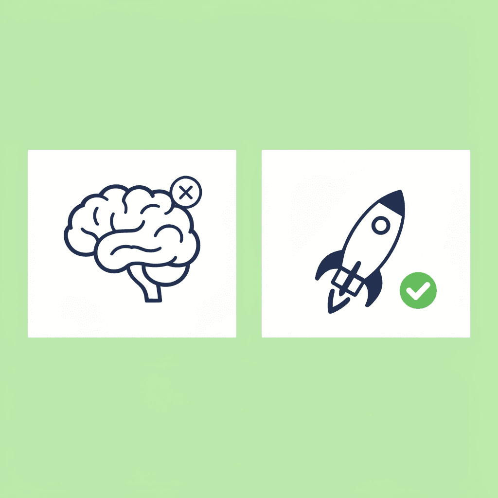 Before and after comparison showing 3-minute manual process versus 60-second AI-assisted process