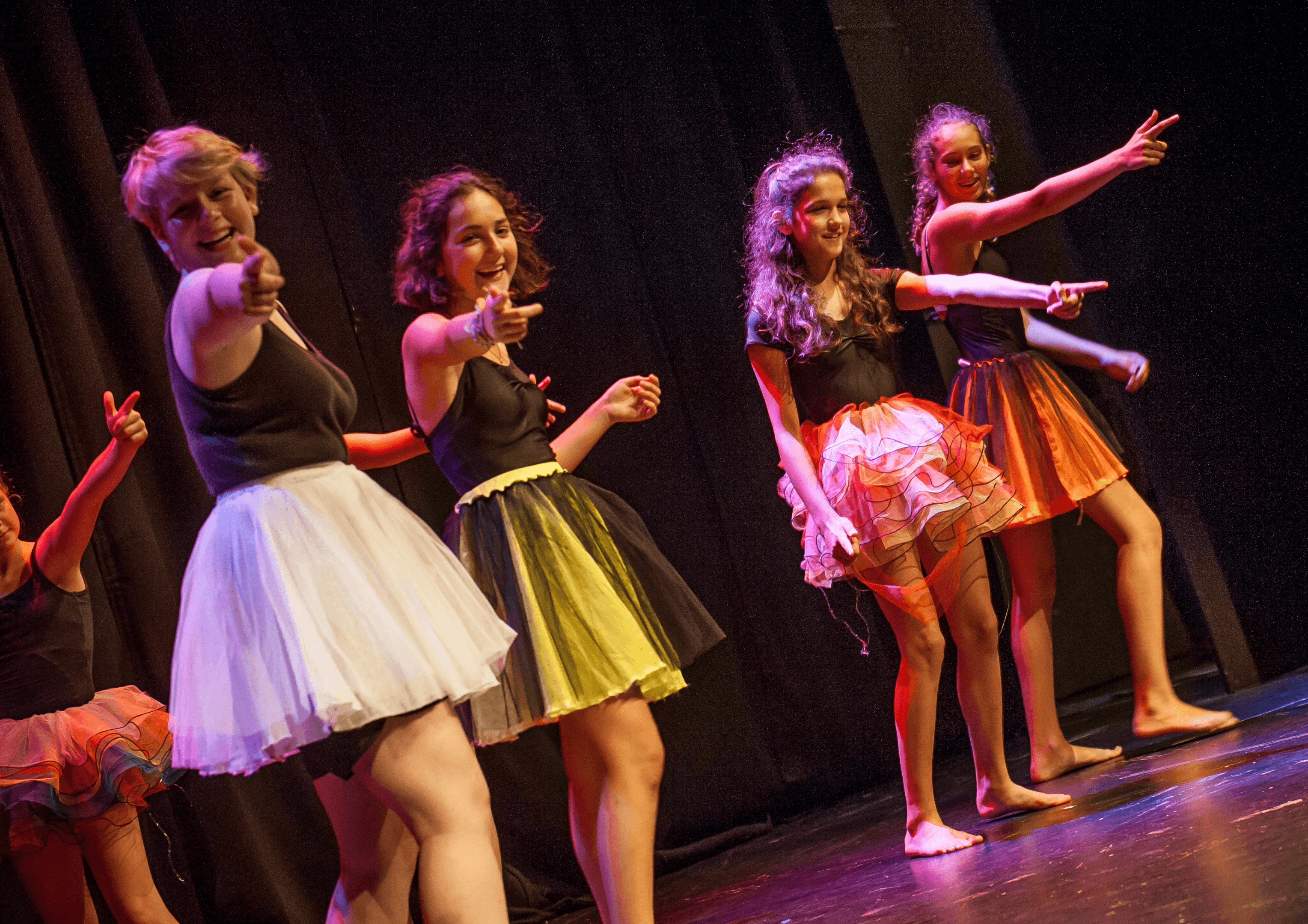 Christmas nativity scene with figurines and lights
