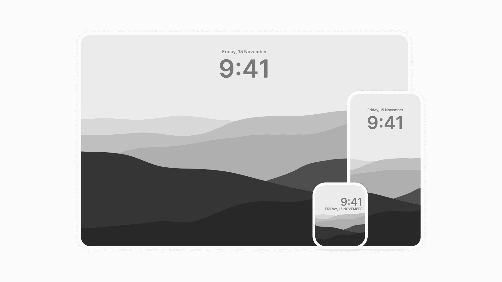 Minimalist Black and White Mountain Wallpaper