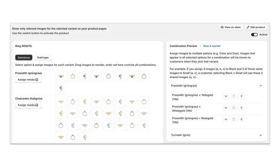 Shopify variant image automator