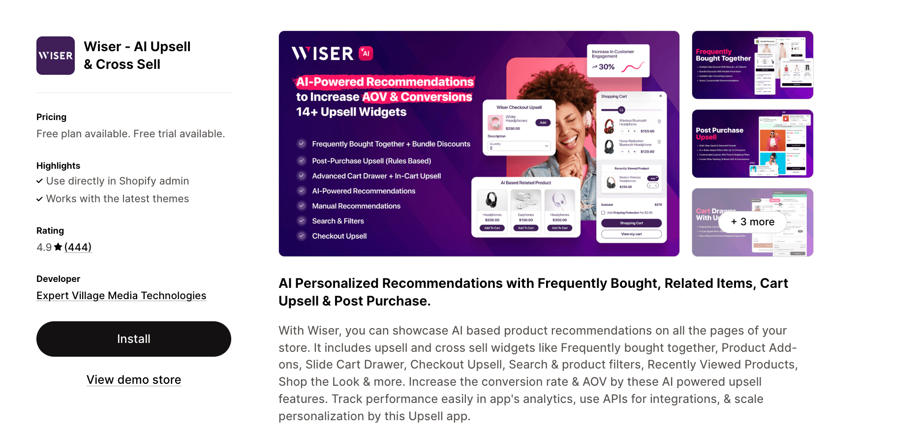 Wiser ‑ AI Upsell & Cross Sell