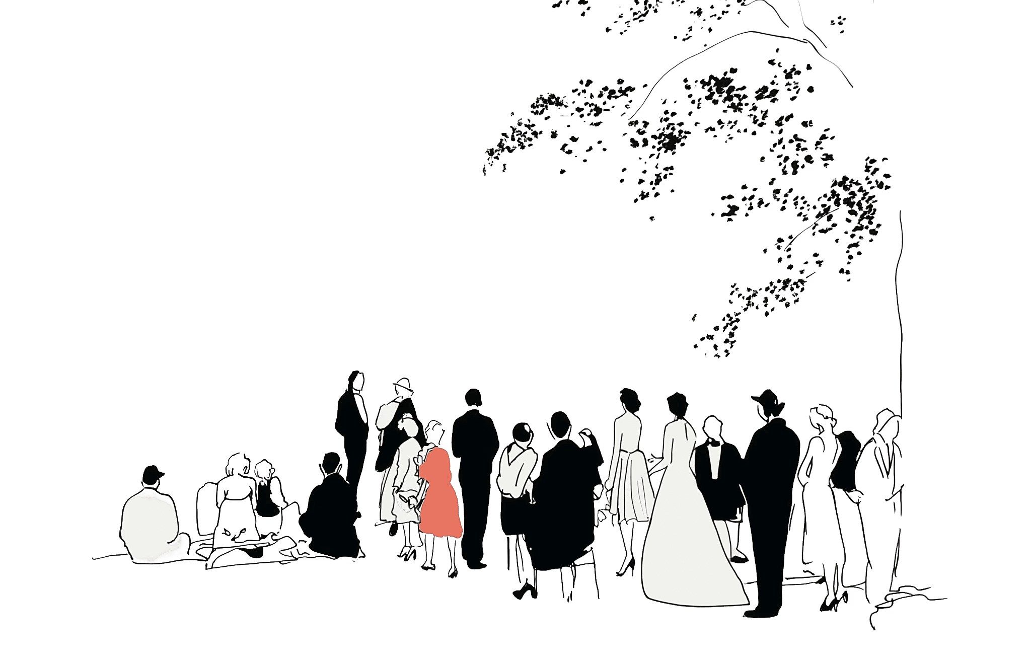 illustration of pasta and a glass of wine