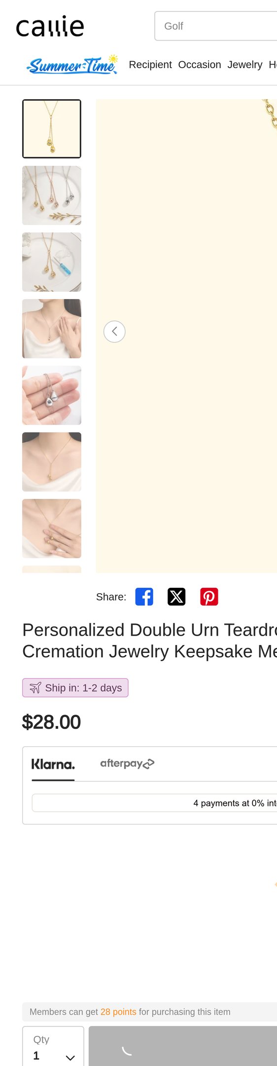 Jewelry product options include: necklace, pendant for Personalized Double Urn Teardrop Pendant Necklace for Ashes Cremation Jewelry Keepsake Memorial Gift for Women - CALLIE from .