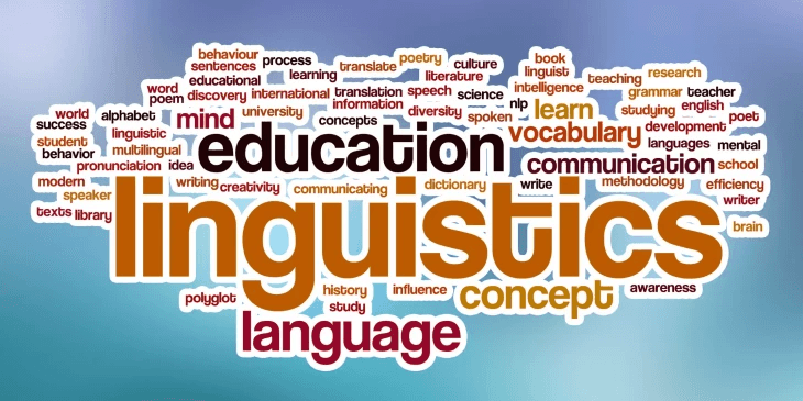 High school student conducting linguistics research with annotated text samples and language data on a desk