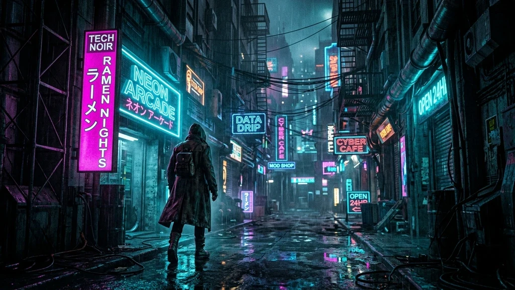 Neon Cyberpunk AI video style sample