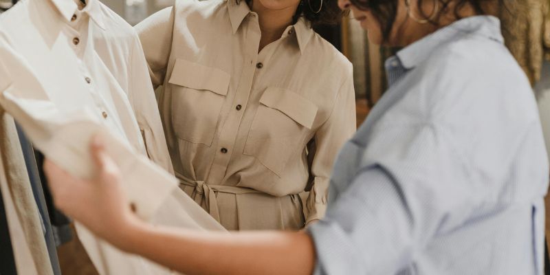 Customers checking out clothes at a retail store in Malaysia