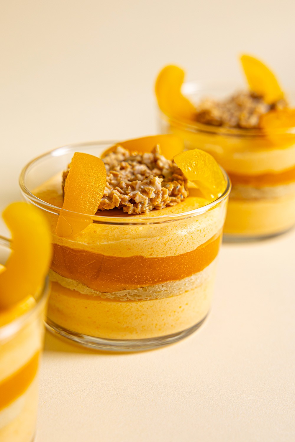 Verrine mousse abricot romarin