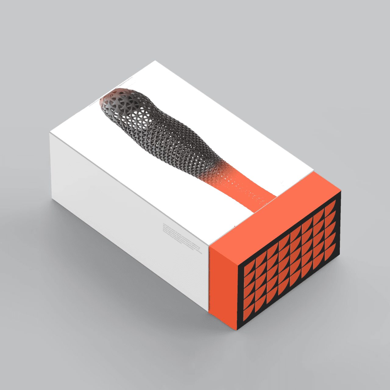 Modular packaging kit showing socket parts and print-ready prosthetic grid