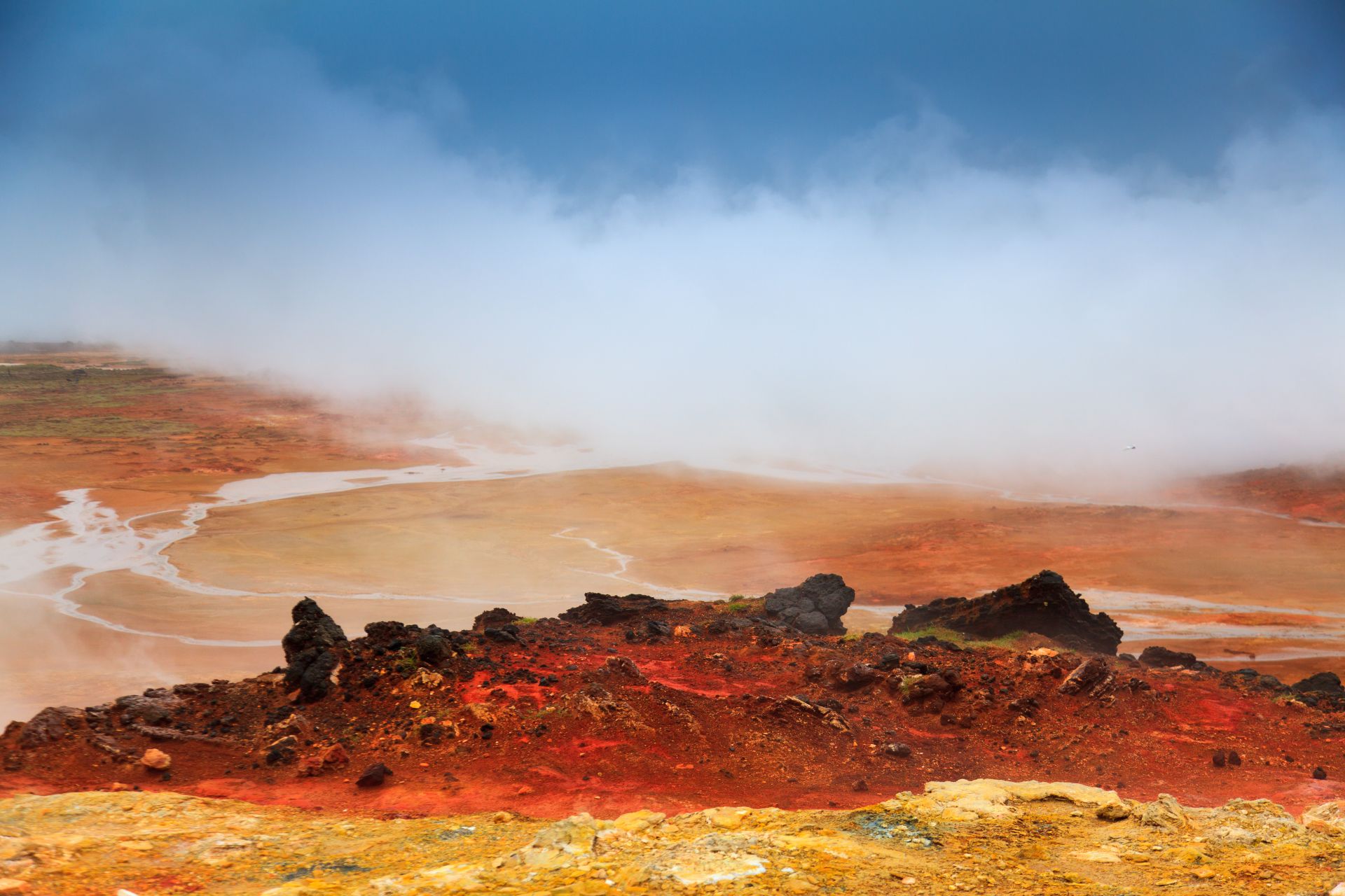 Geothermal area in Reykjanes Peninsula