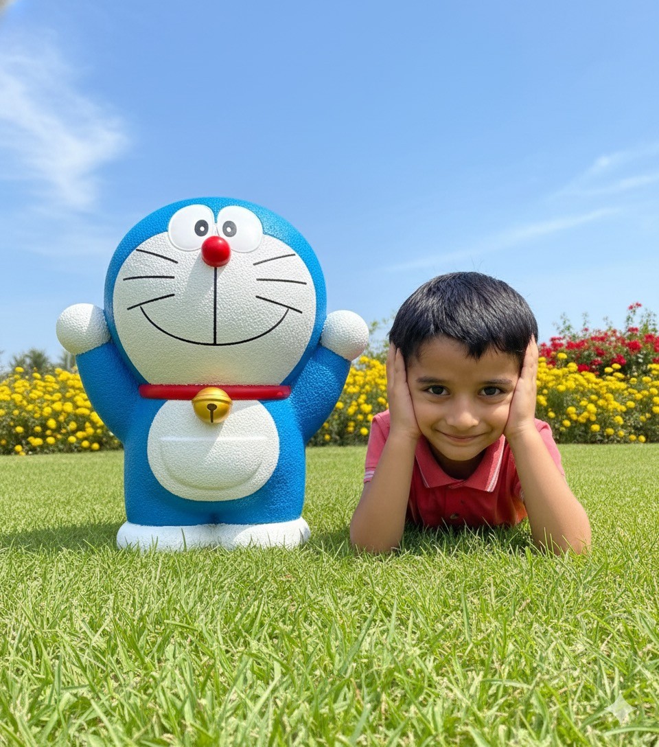 A young girl smiling