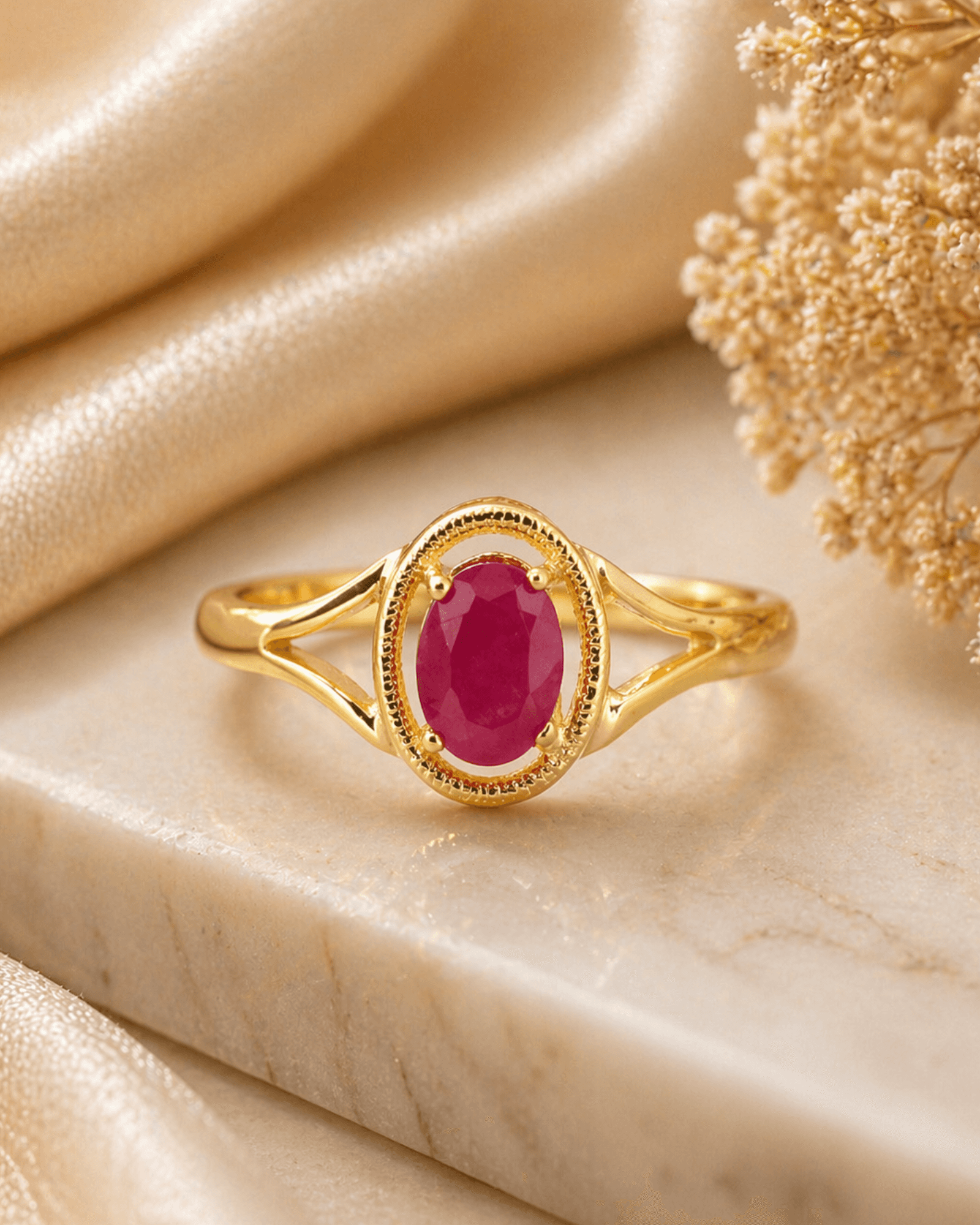 Ruby styled ring