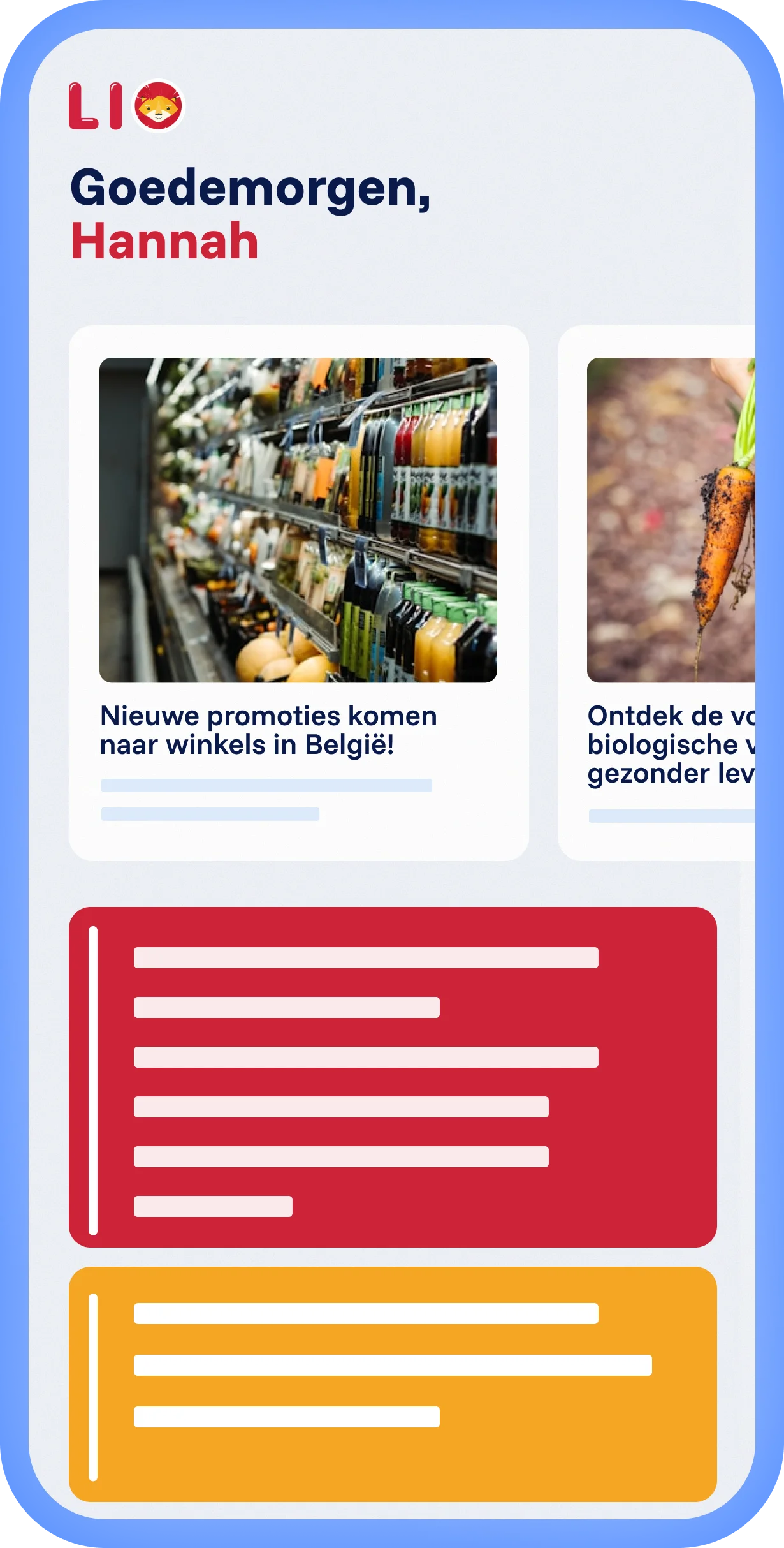 Spencer platform met lokale ervaring en eigen Mobix branding, gepersonaliseerde feed met artikelen en overzichtelijke layout
