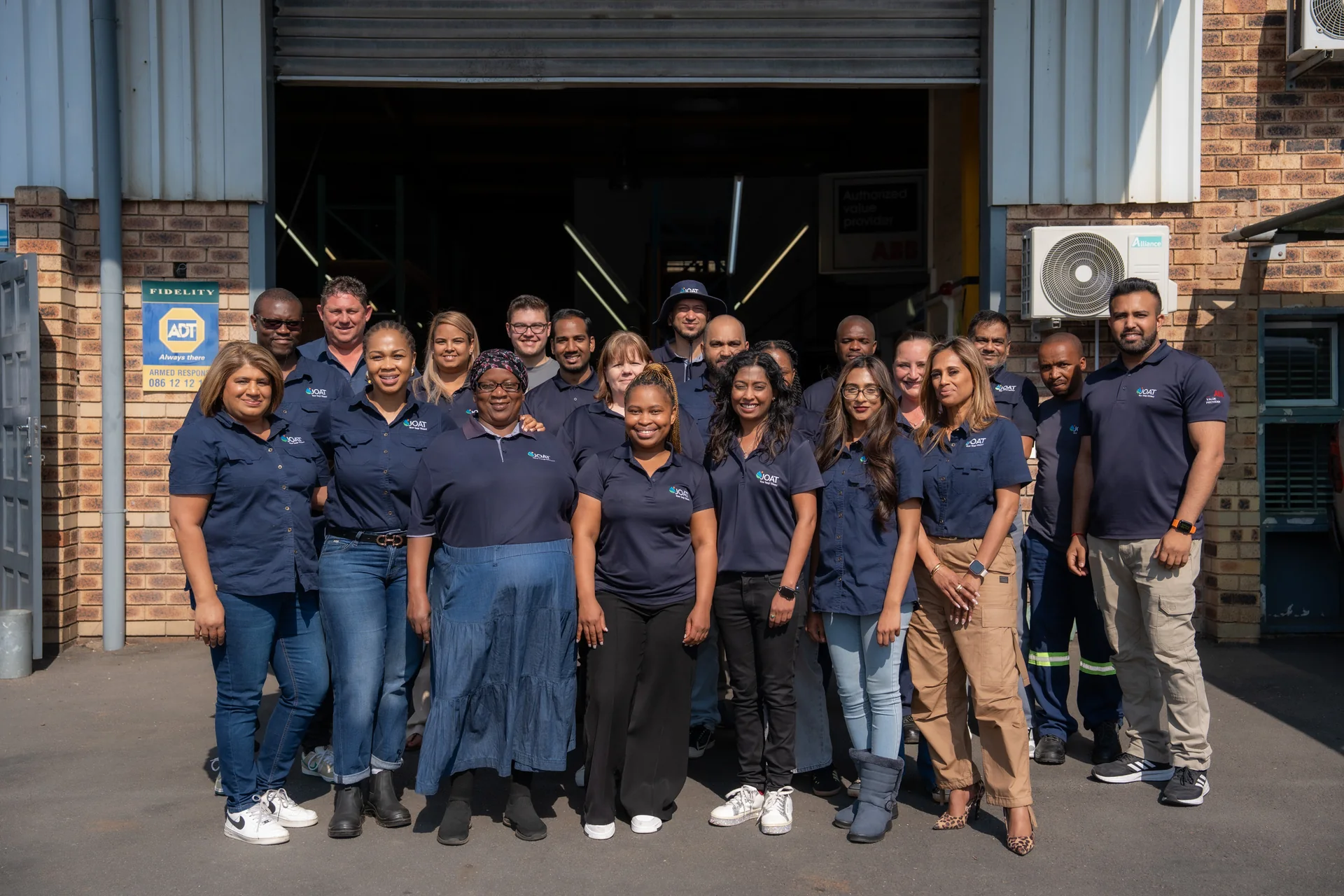 The JOAT team outside the company premises