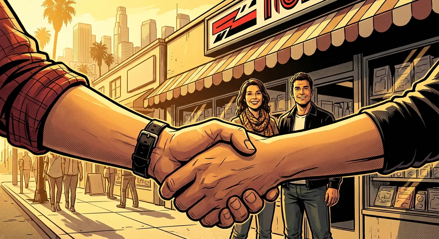Handshake symbolizes partnership in digital marketing by RockN' Socials agency.