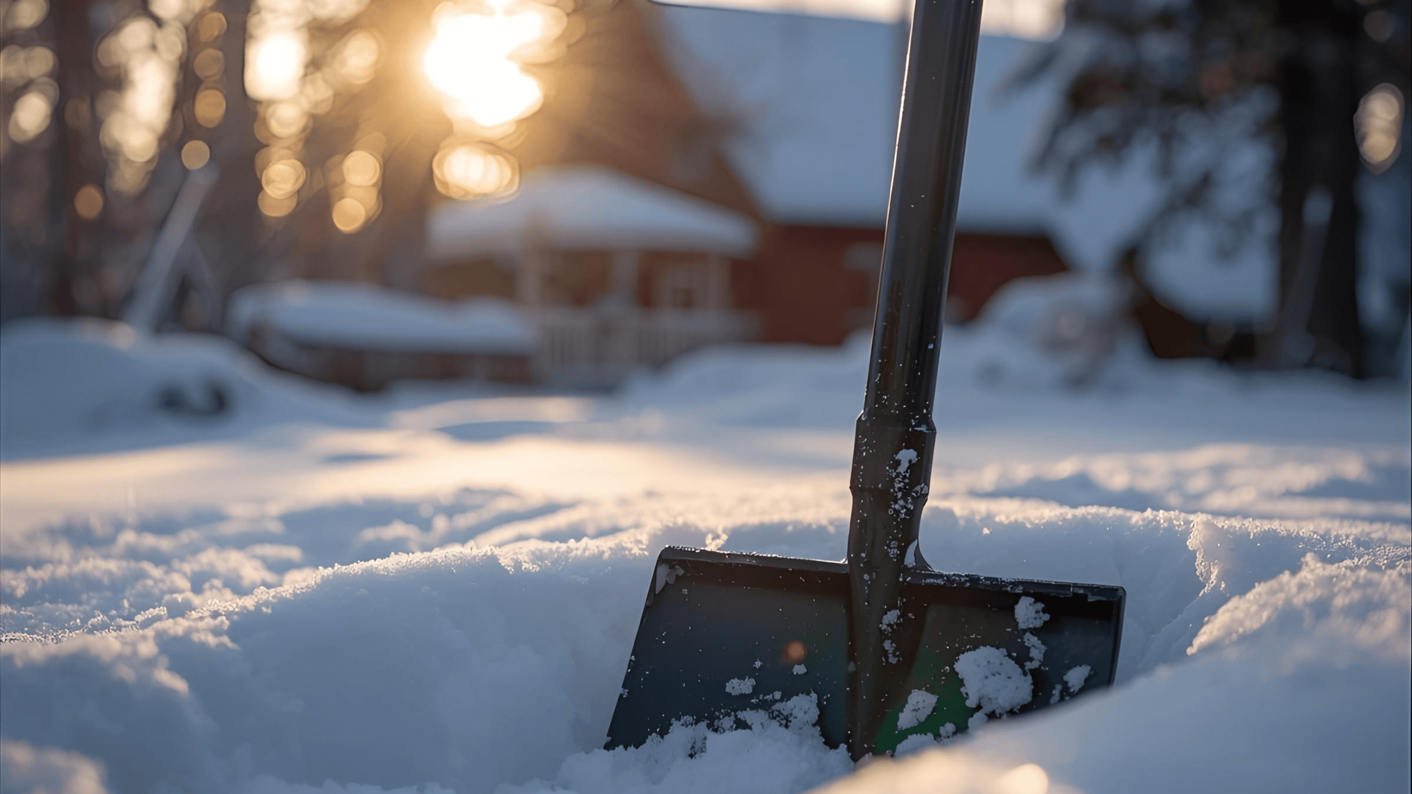 a person in an orange jacket is cleaning the ice with a broom