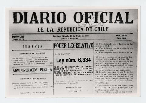 LEY N° 6.334 de 1939 que crea CORFO