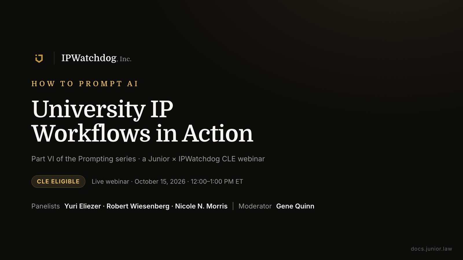 How to Prompt AI: University IP Workflows in Action — slide 1 of 38