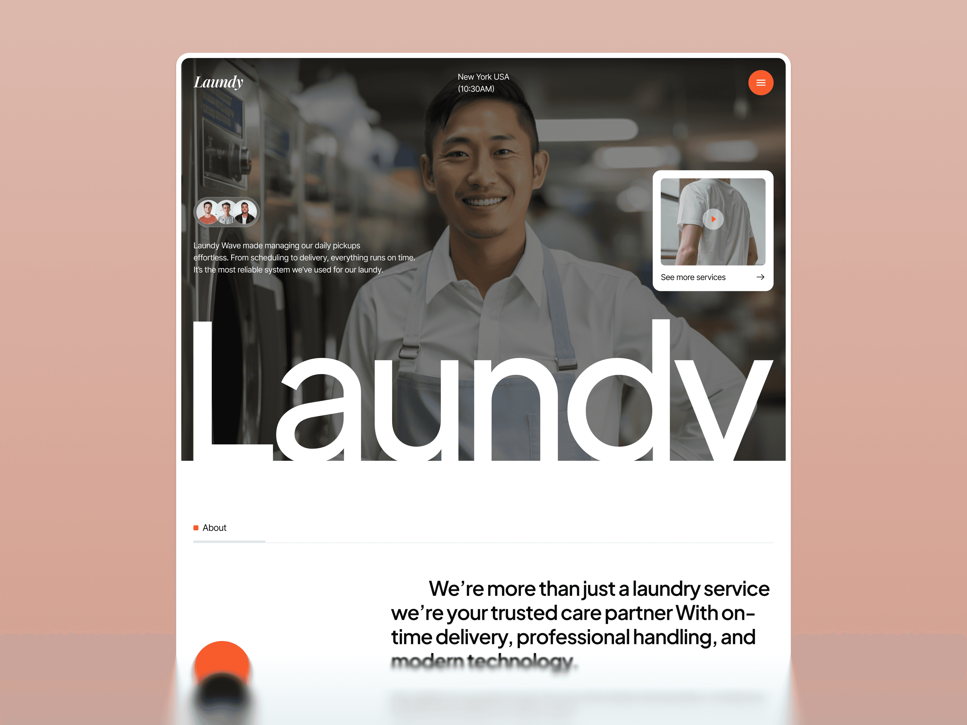 webflow laundry services template