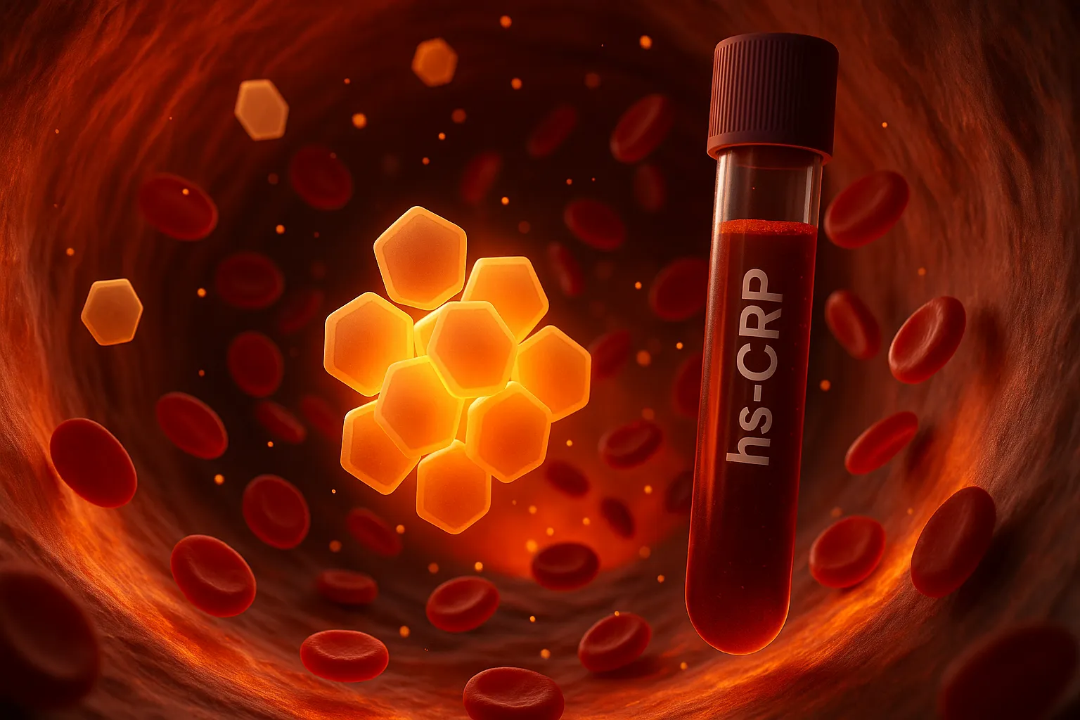 hs-CRP - detailed 3d visualization of blood